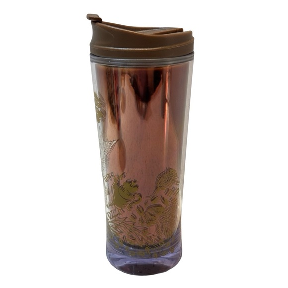 Starbucks Mermaid Copper Brown Travel Cup for Hot or‎ Cold Drinks - Picture 2 of 9